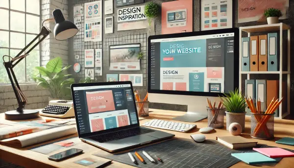 Ruang kerja tim kreatif yang sedang merancang sebuah website dengan tren desain terbaru