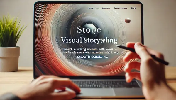 Tren landing page yang mengutamakan storytelling visual, dengan gambar hero besar dan elemen scrolling yang halus untuk menarik pengunjung