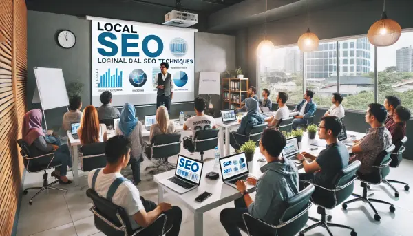 Workshop yang dihadiri oleh fotografer lokal asal Indonesia yang belajar tentang SEO